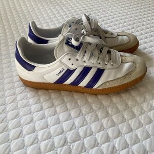 adidas Samba White and Purple Sneakers